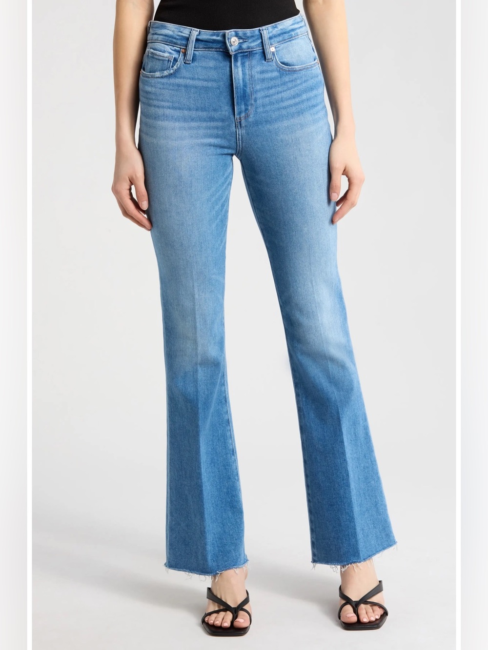NWT Paige high rise Laurel canyon boot cut jeans in “mesmerize” size 28